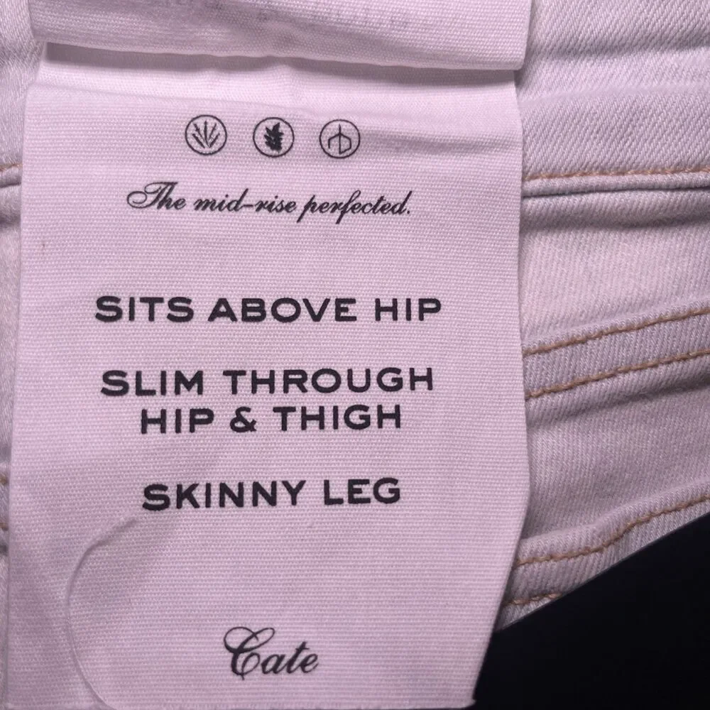 Rag & Bone Jeans Size 23 Mid Rise Skinny Light Wash Ditch Plains 25” Inseam NWT - Picture 5 of 5